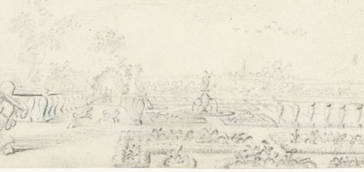Lovers in a formal garden