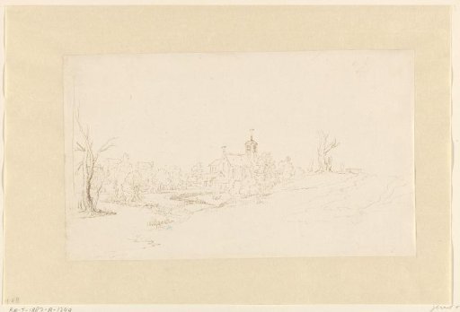 Small church among trees