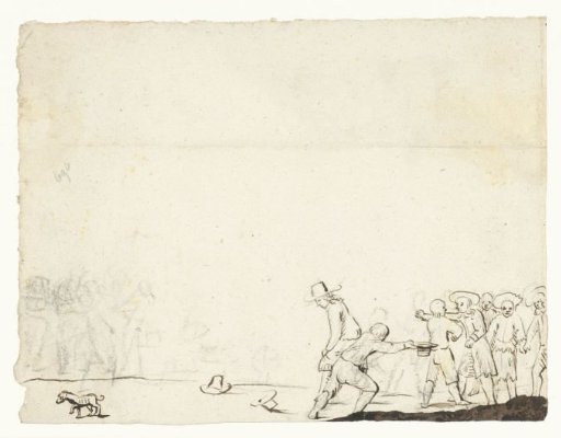 Boys Playing a Game with Hats