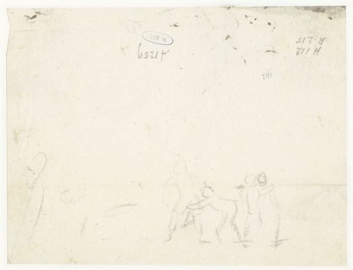 Study Sheet with Playing Boys