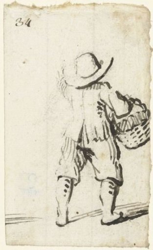 Boy with a basket on his arm