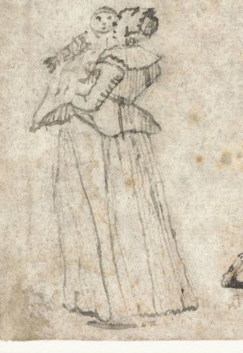 Standing woman holding a child