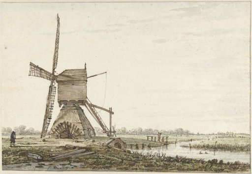 Landscape with polder mill