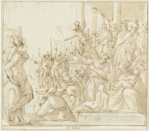 Alexander tames the horse Bucephalus