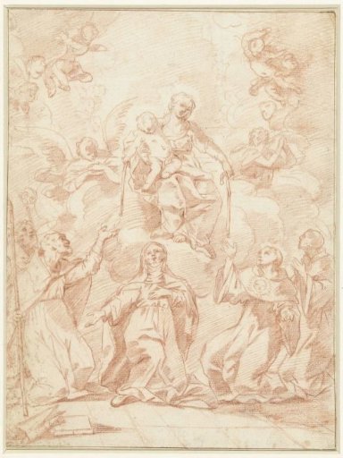 Madonna and Child distributing scapulars