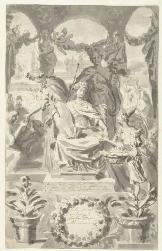 Design for title print of Horti medici Amstelodamensis rariorum (...)