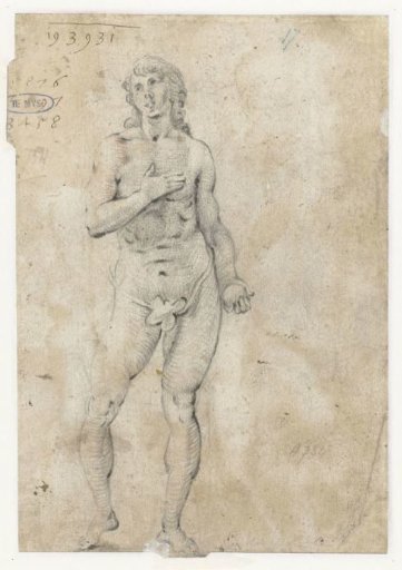 Standing Adam holding the apple