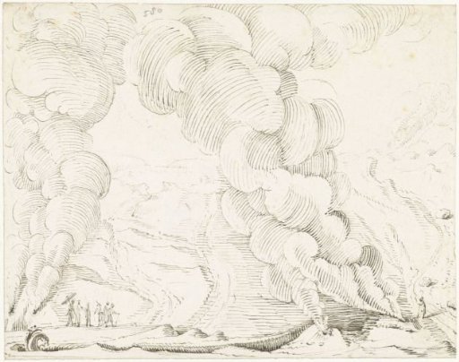 View of the Solfatara near Pozzuoli, outside Naples