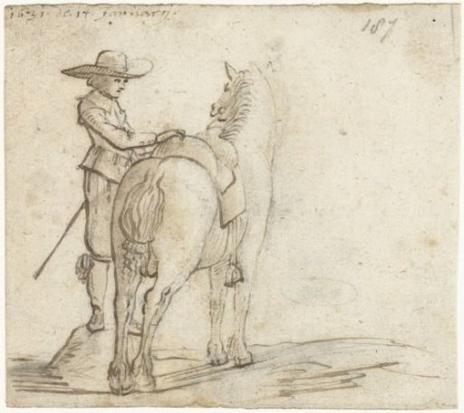 Man adjusting a horse's saddle