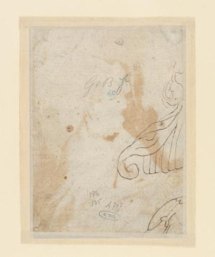 Fragment of a Drawing Cut Off on the Right