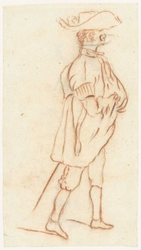 Sketch of a standing Spanish officer