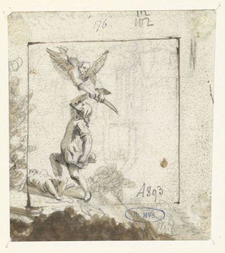 Abraham Sacrificing Isaac, in a Square