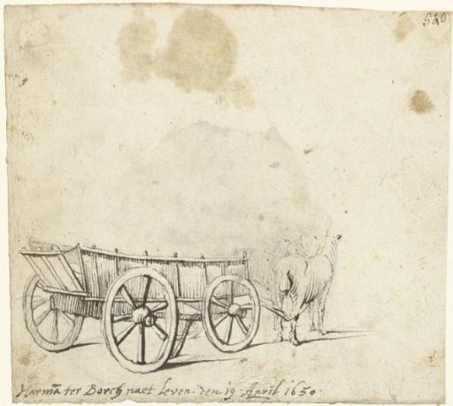 Cart with horses in front