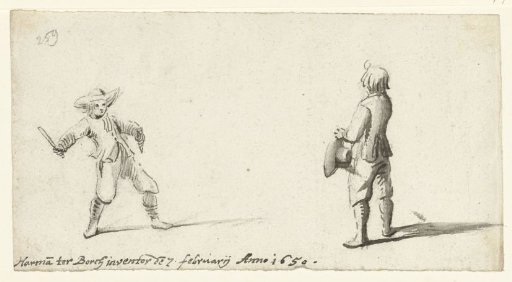 Two Boys Playing the Game of Tiepelen