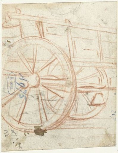 Rear wheels of a wagon