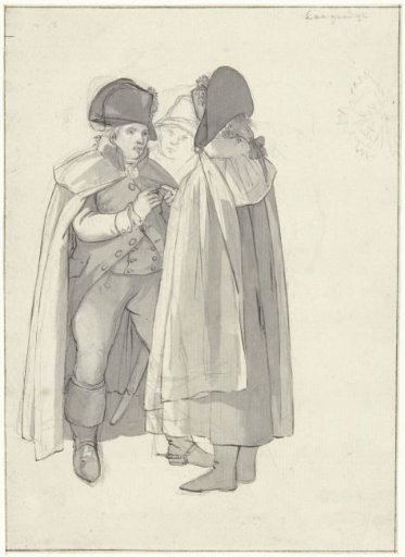 Study for the departure of William V to England, 18 January 1795