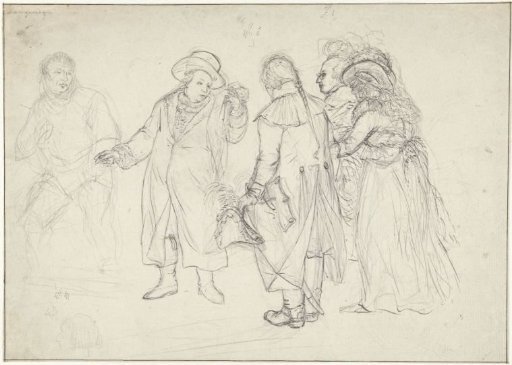 Study for the departure of William V to England, 18 January 1795