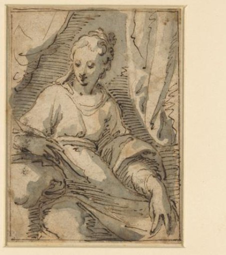 Seated woman with a book