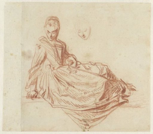 Woman sitting on the ground