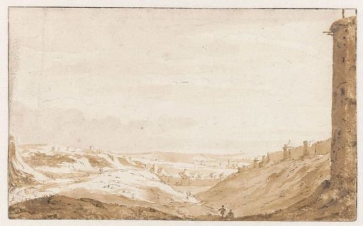 Hilly landscape near the Namur Gate of Brussels