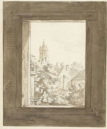 View through a window on Utrecht