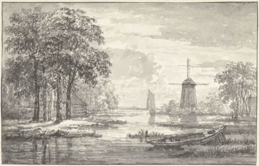 Landscape with a rowing boat