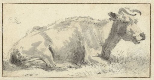 Recumbent Cow, in Profile to the Right