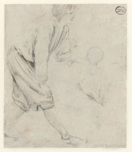 Study of a Man Playing Skittles