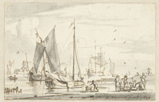 Riverbank with a few ships