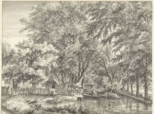 Farmhouse Surrounded by Tall Trees