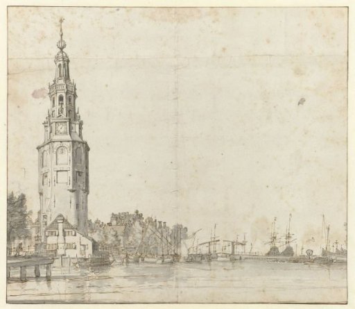 Montelbaanstoren and the Oudeschans in Amsterdam