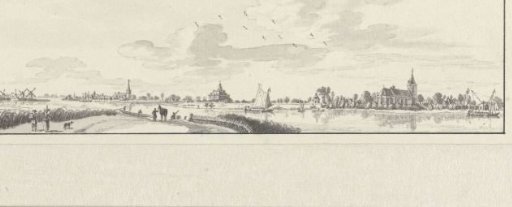 View over the Lek towards Ameide, the House Herlaer and Tienhoven