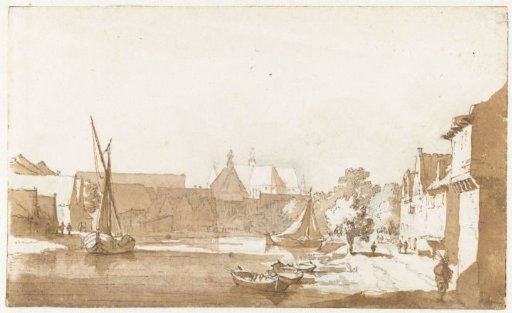 View of the St. Laurens Church and the Kapel Church in Alkmaar