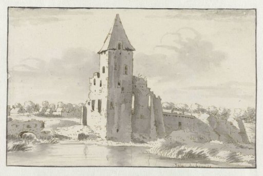 View of the Ruins of Kasteel Heusden, Noord-Brabant