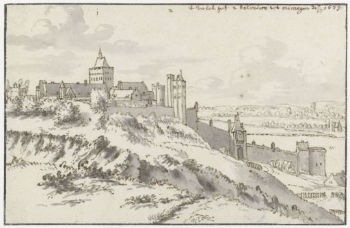 View of the Valkhof and Belvedere at Nijmegen
