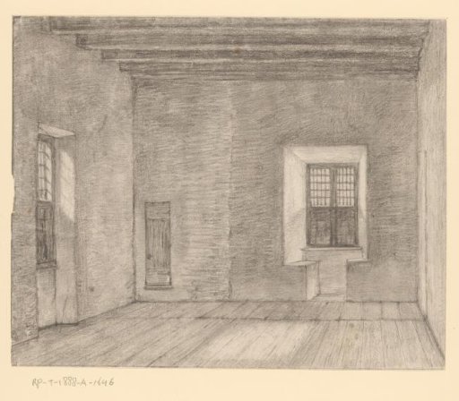 View of Hugo de Groot's Room in Loevestein Castle