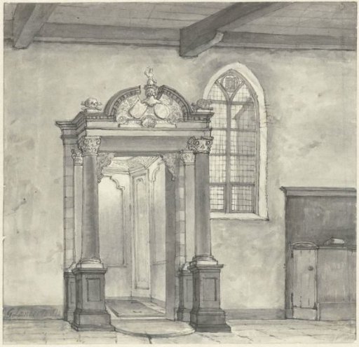 Entrance to the Chapel with the Vault of the Lords of Zandvoort, in the Church in Zandvoort