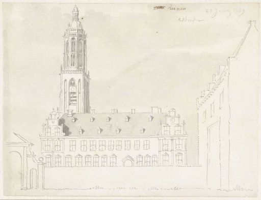 View of the King's House and church of Rhenen