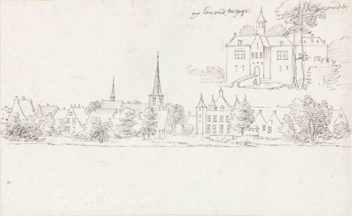 The Village of IJsselmonde with the former castle in the upper right