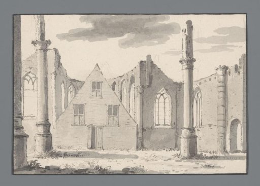 View of the Ruins of the Choir of the Saint-Maarten's or Great Church in Tiel