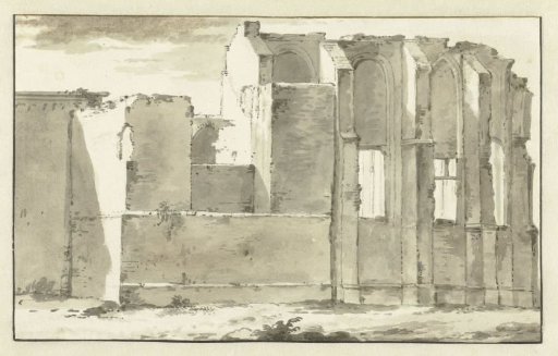 View of the ruins of the choir of the Great Church at Zandvoort