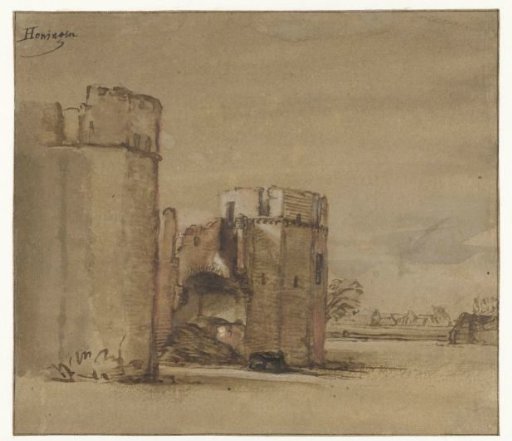View of Kasteel Honingen near Rotterdam