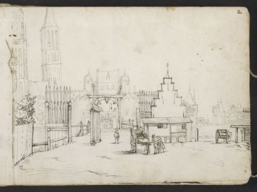 City view with the Kampen Gate in Zwolle