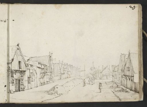 Street outside the city wall of Zwolle
