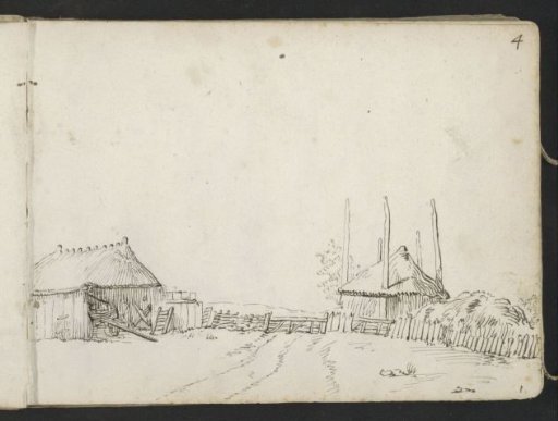 Peasant barn and a haystack outside Zwolle