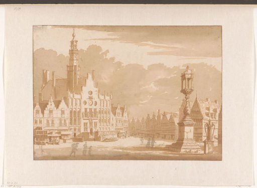 View of the market and town hall at 's-Hertogenbosch