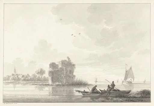 The village of Lexmond, with the ruin of the castle