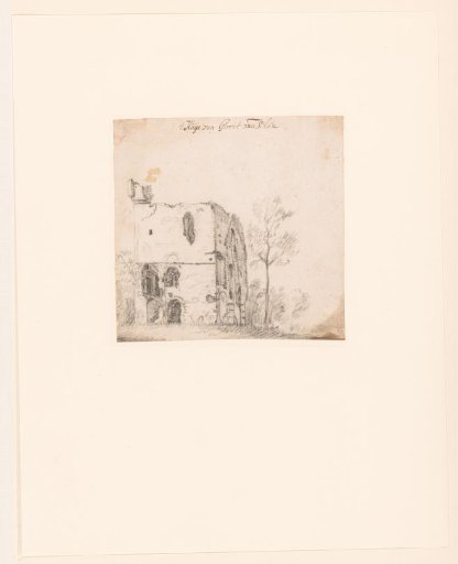 View of the ruins of the house at Velsen