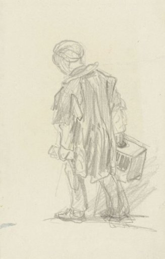Shoeshine boy, to the left