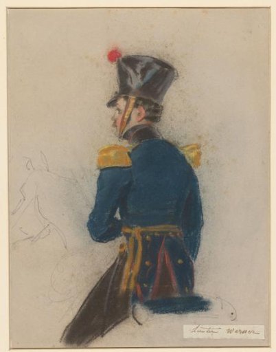 Portrait of Lieutenant Werner, on horseback
